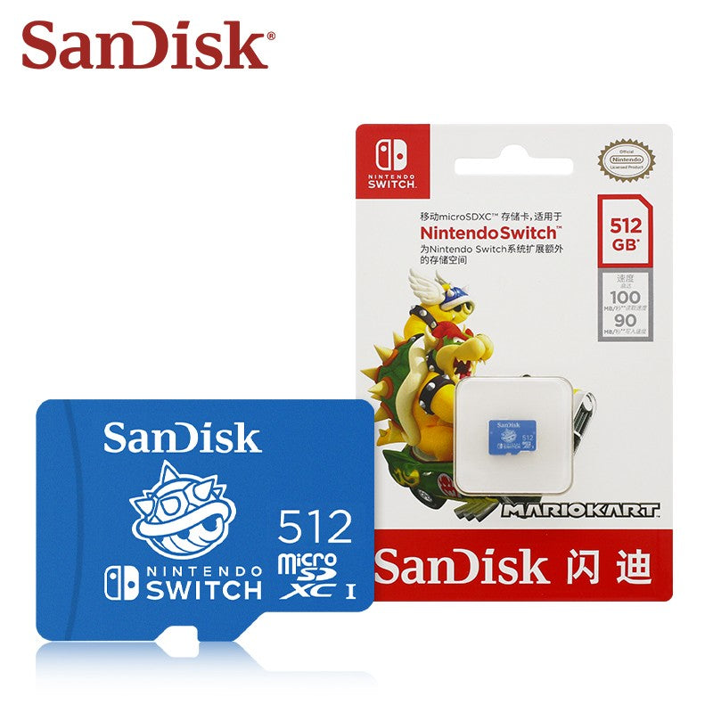 Cartão micro sd SanDisk original 128 GB 256 GB 512 GB 1 TB U3 microSDXC Cartão de Expansão de Memória para Nintendo Switch Até 100 MB/s