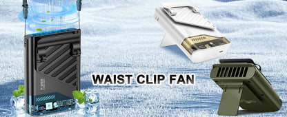 Portable Waist Fan with Belt Clip Light Mute Five Hole New Neck Hanging Fan Suitable for Outdoor Travel of Office Desk