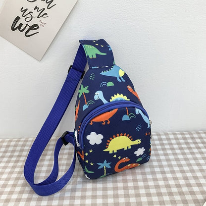 Bolsas de Ombro de Dinossauro Fofas Infantis Bolsas de Peito Casuais Novas para Meninas e Meninos Porta-Moedas de Nylon Bolsas Pequenas a Tiracolo