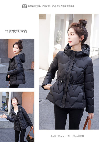 Down For Women, Lightweight Short, 2024 Winter New Collection, Waist Cinching And Warm, Duck Down Slim Fit, Korean Version