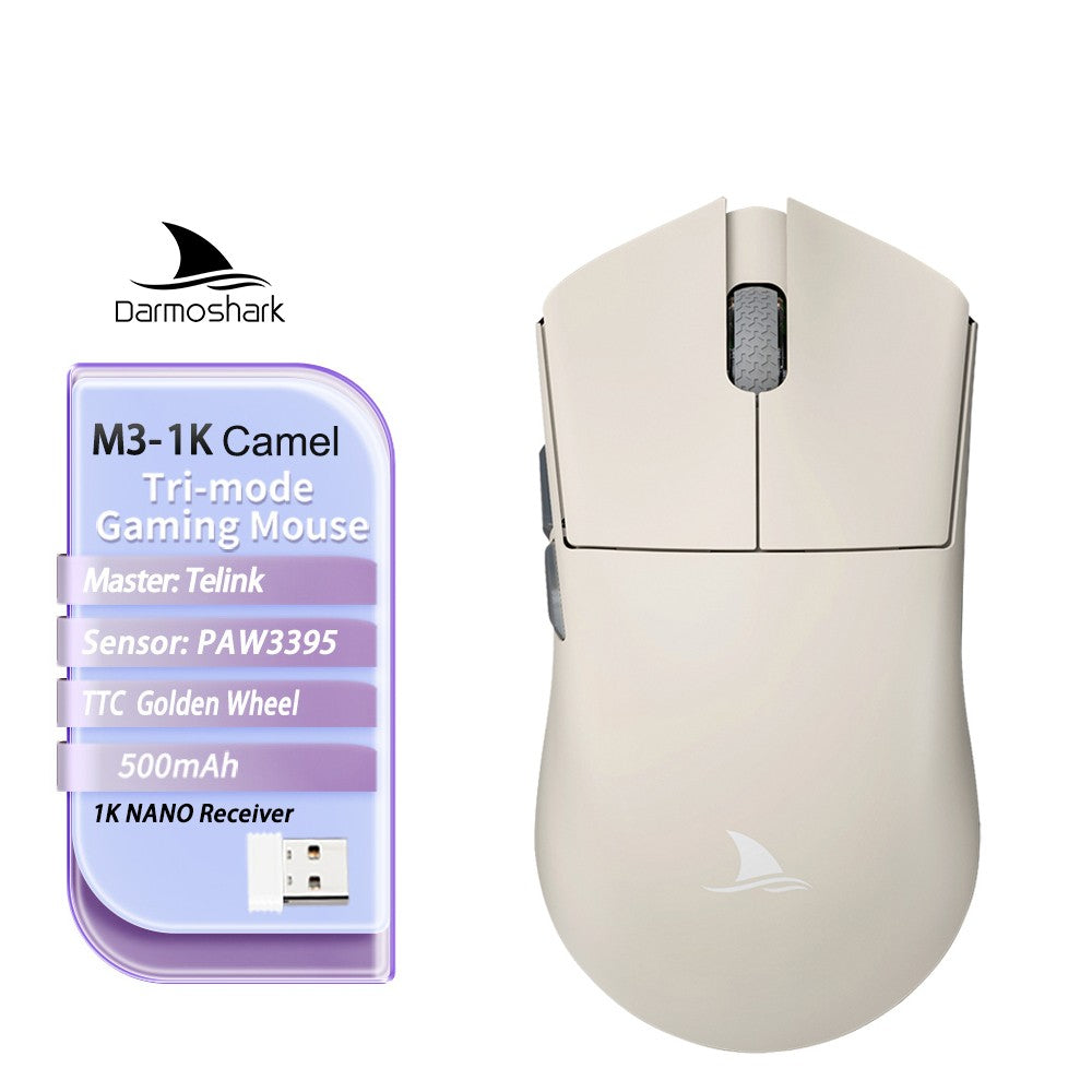 Darmoshark M3 V2 Gaming Mouse Double 8K Wireless Tri Mode 26KDPI PAW3395 Sensor Big Hand Game Macro Mouse For Computer Laptop PC