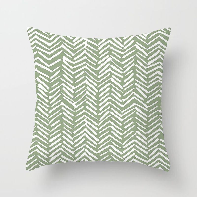 Sweet Mint Green Print Cushion Covers Fresh Art Pattern Geometric Pillowcase Fashion 45*45cm Decorative Throw Pillows Case