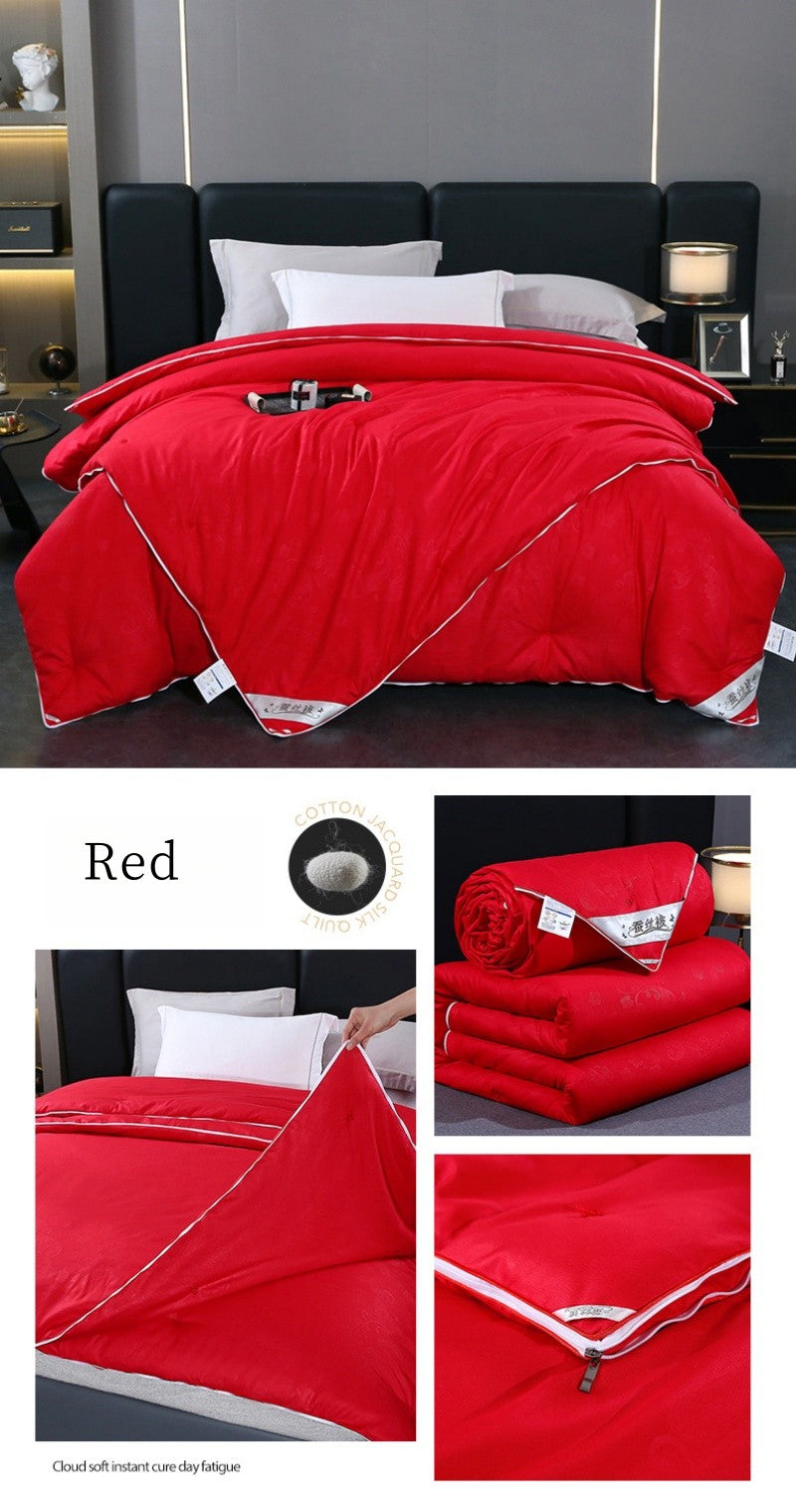 Edredom de Seda Natural Mulberry Luxuoso Queen King Size Acolchoado de Verão Inverno para Solteiro Casal Enchimento de Cama