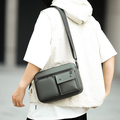 Basic style of men's shoulder bag, suitable for daily commuting - adjustable strap, Mailman bag - business leisure shoulder bag