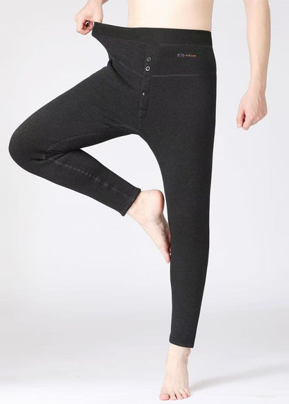 -30° Winter Thicken Keep Warm Long Wool Sheepskin Pants One Piece of Fur Men's and Women's High Waist Wool Liner Pants