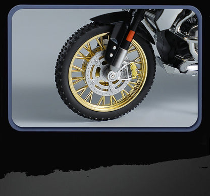 1:10 R1250GS Adventure Moto de Liga Leve Die Cast Modelo de Veículo Coleção Som e Luz Off Road Motocicleta Brinquedos Carro
