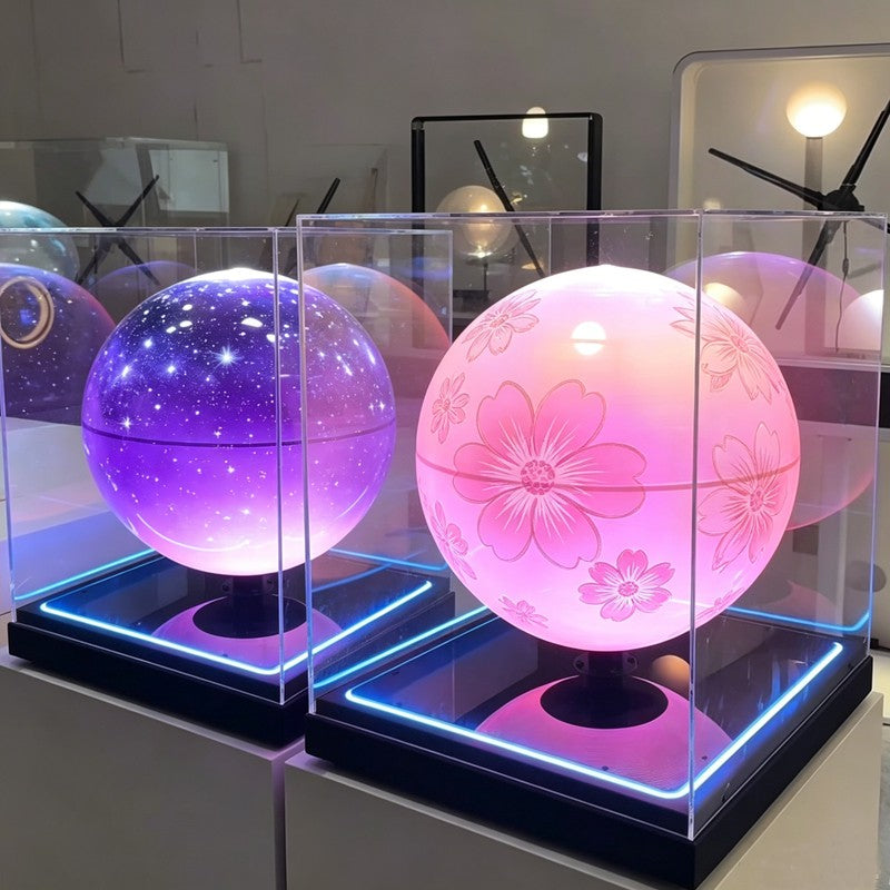 Custom 3D Hologram Spinning Sphere LED Display 360° Rotating Led Lightbox Advertising Light Box for Business Shop Showroom Bar