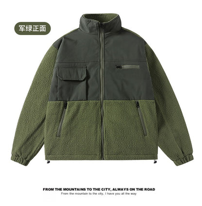 Maxbarley 2025 Winter Cotton Padded Jacket Men Brand Trendy Lambskin Cold-proof Windproof Jacket Casual Camping Ski Fleece Parka