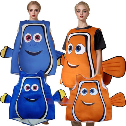 Anime Find Nemo Dory Cosplay Costume Underwater Animal Clownfish Carnival Theme Party Role Playing Outfits for Adult Women Men