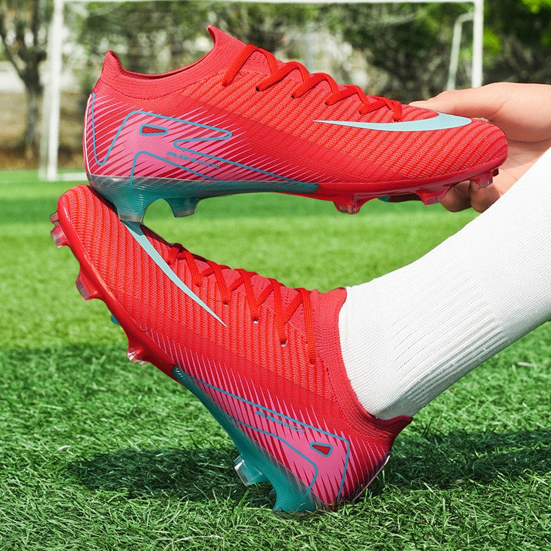 New Men Football Boots Cleats Grass Adult Soccer Shoes Ankle Sport Training Outdoor Ultralight Non-Slip Futsal Comfortable