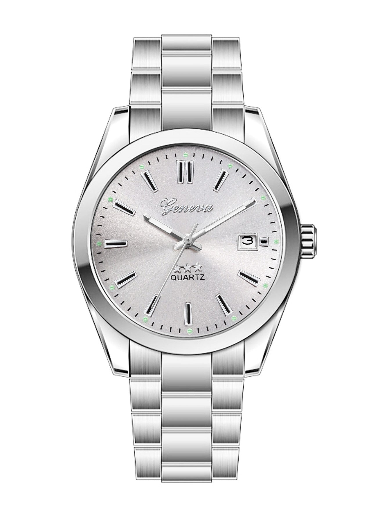 Ladies Quartz Watch Steel Band Design with Calendar Feature Daily Fashion Accessory Birthday Gift without Box