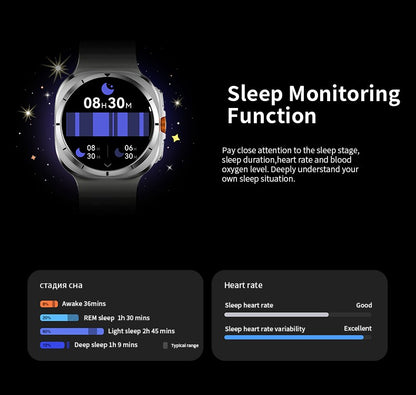 2025 New Watch8 Ultra Smart Watch Classic NFC Health Monitoring  Bluetooth Call 3ATM Waterproof HD Smartwatch For IOS Android