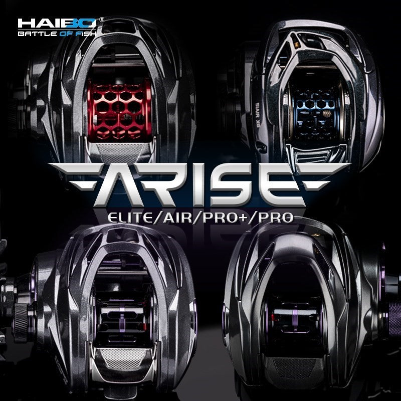 Haibo 25/23 NEW ARISE AIR/ELITE AMC+ Carretilha De Pesca Baitcasting Manivela De Fibra De Carbono 11B+1RB Long Casting