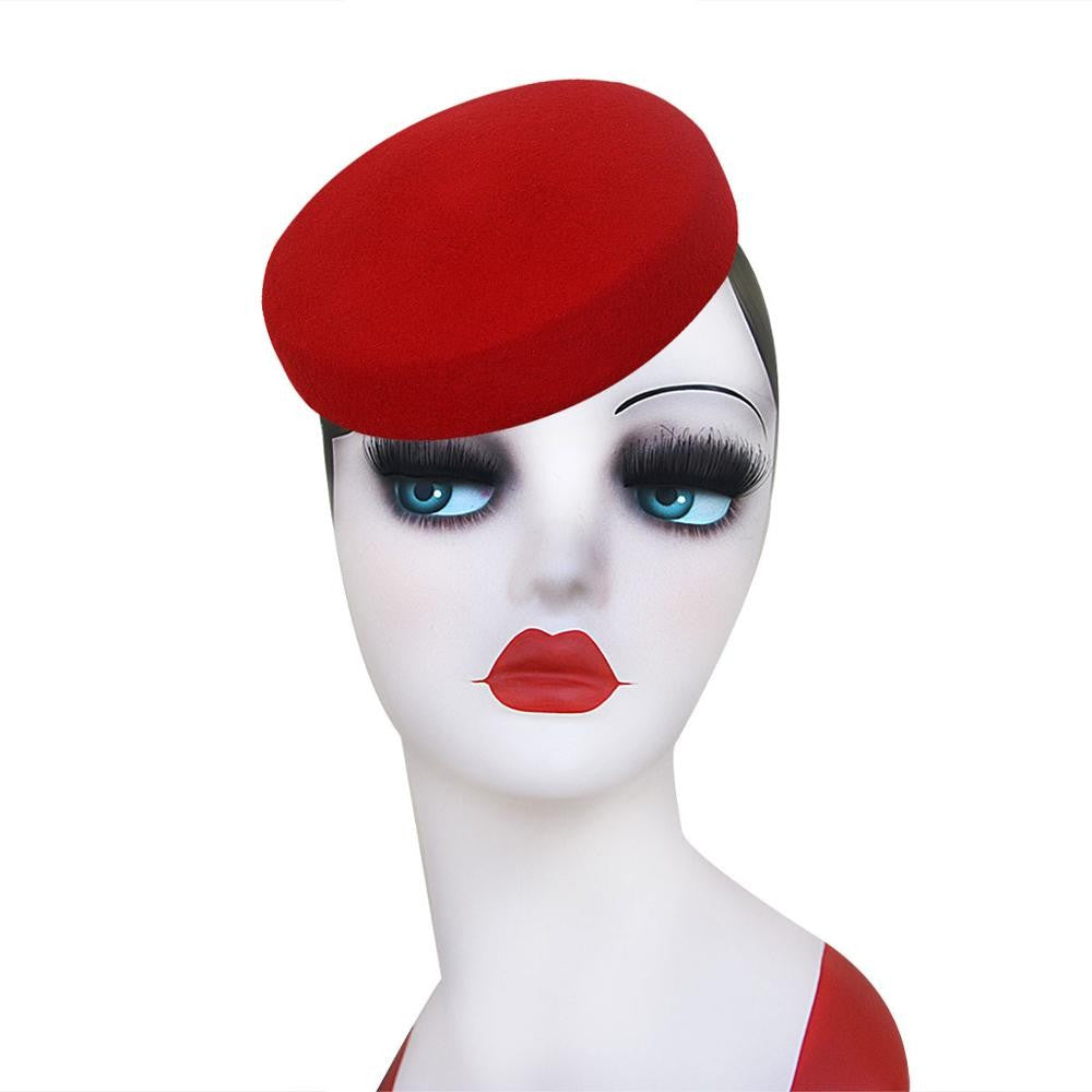Lawliet Circle Feminino Capacete Chapéus de Feltro de Lã Chapéus Pillbox Fascinator para Mulheres Suprimento de Chapelaria Base de Chapéu Chapéus de Coquetel