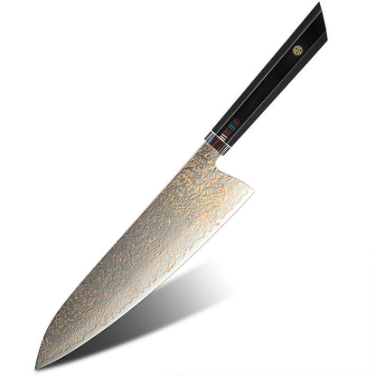 Amber VG10 Damascus Steel Kitchen Knife Set with Resin Handle, Damascus Chef Knife Set, Latest Styles, 37Layers, VG10