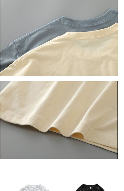 Dukeen 280g Heavyweight Long-Sleeved T-Shirt for Men 100% Cotton Shirts Oversized Solid Color Tops Plain Tees Men's Clothing