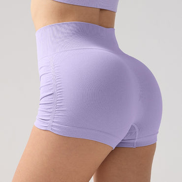 Women High Waist Fitness Shorts Gym Hip Lifting Yoga Sports Tight Running Shorts Exercise Three Folded Yoga Shorts