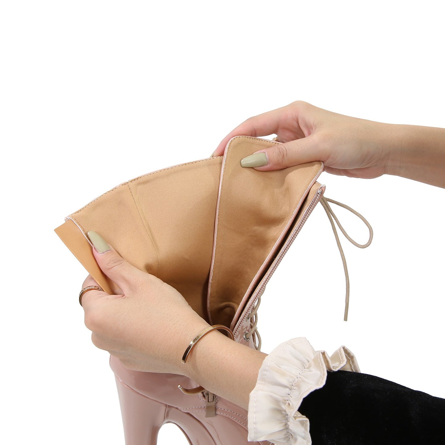 Sexy Knight Boots Women 8-inch High Heels Fashion Models Shoes Nightclub Cross Lace-up Pole Dancing Stripper An kle Short Boots