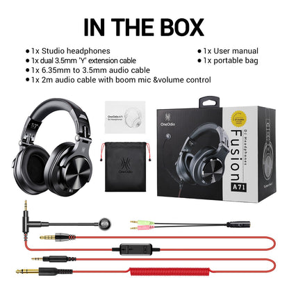 Oneodio A71 Original Studio DJ Headphones Portable Wired Headset With Music Share Port Deep Bass Stereo Headphone For Recording