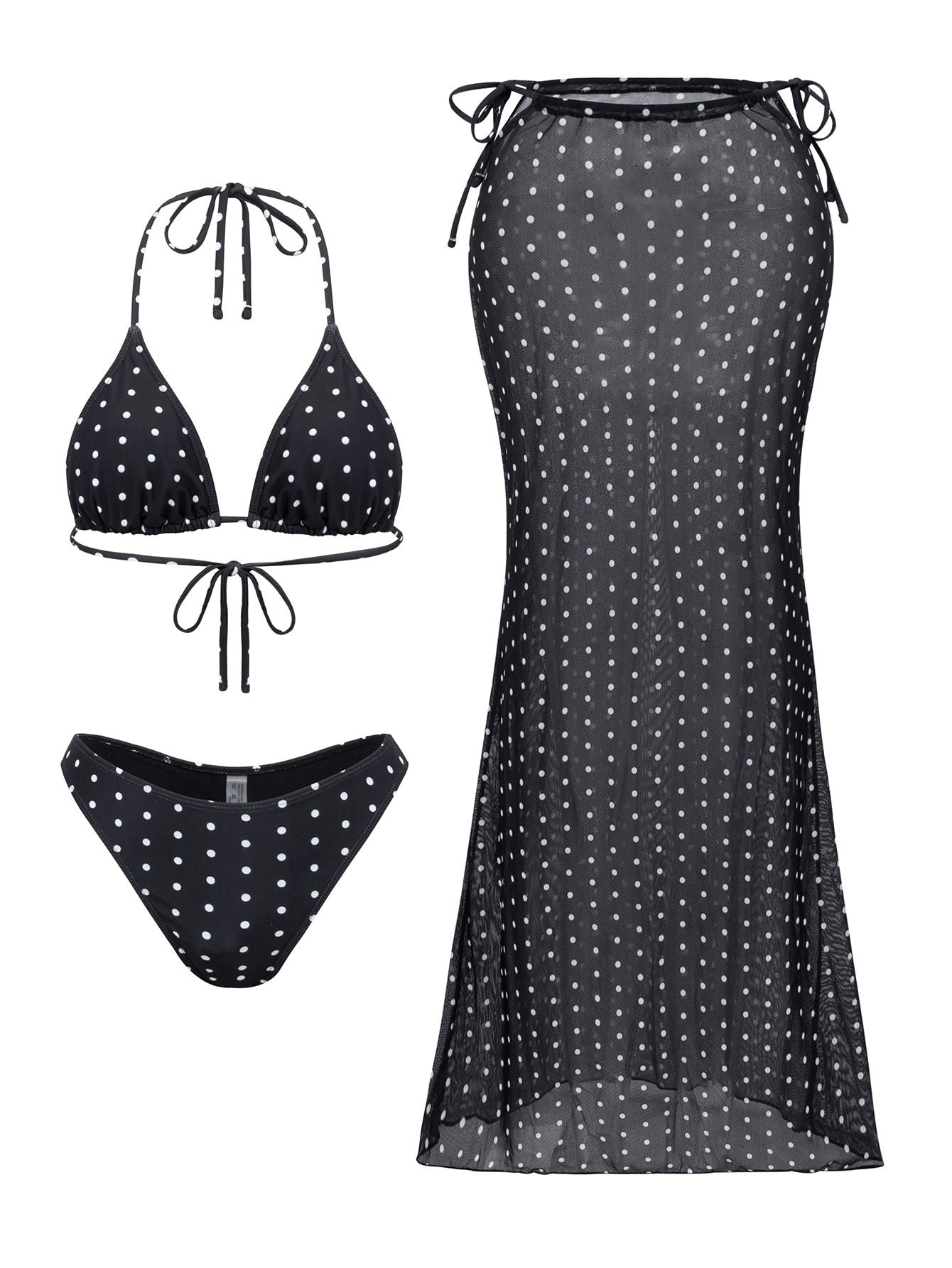 2025 New Flower Print Bikini Set Women's High Waist Long Skirt 3 Piece Swimsuit Sexy Mini Triangle Backless Thong Bathing Suit