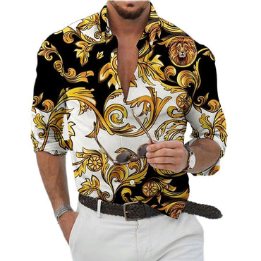 Unisex 2025 Breathable Hawaiian Shirts Baroque French Men's Shirts 3D Printi High Fashion Street Loose Men's Streetwear Shirts