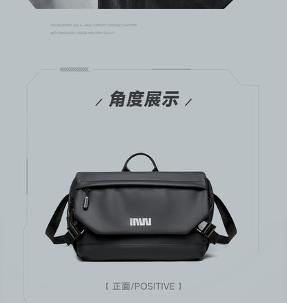 Septwolves Lightweight Men Shoulder Bag Leather Travel Messenger Bag 9.7-Inch Ipad Compartment Comfortable Widened Shoulder Pads