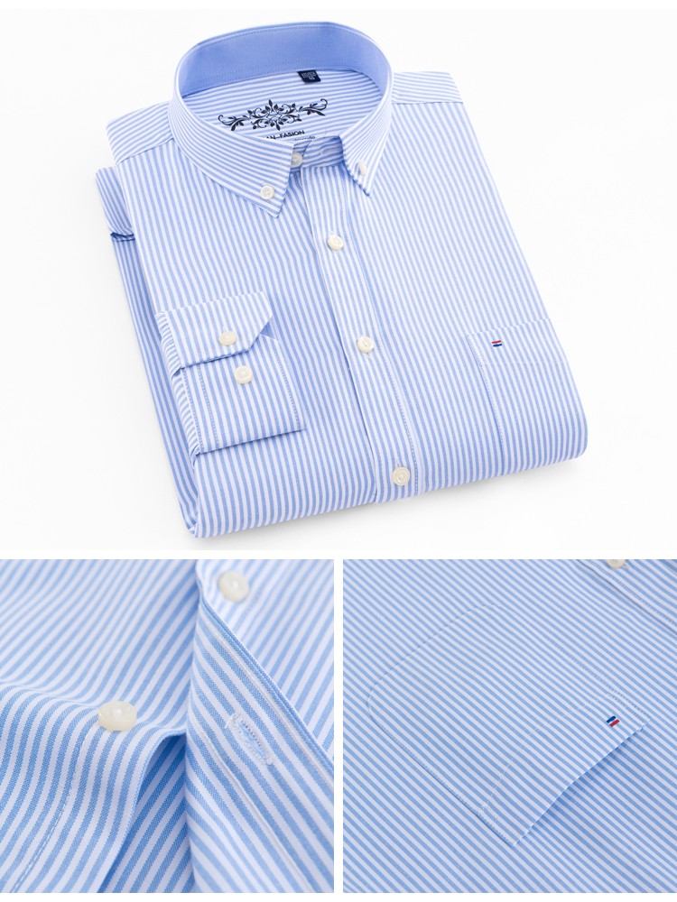 Men's Stylish Cotton Blend Solid Shirt, Formal Breathable Lapel Regular-fit Button Up Long Sleeve Shirt For Business Activities