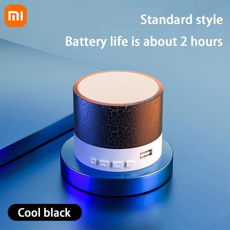 Xiaomi A10 Mini Portable Speaker Bluetooth Wireless Audio Dazzling Crack LED Light Subwoofer Support TF Card USB For PC/Mobile