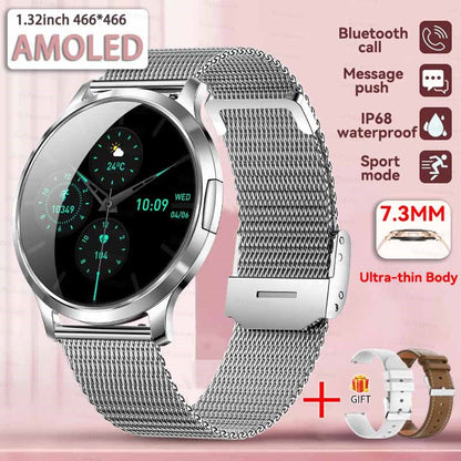 2026New Ultra Slim 1.32" HD AMOLED SmartWatch Women's Screen Always Display Time Heart Rate Calls HD High-end Fashion Smartwatch