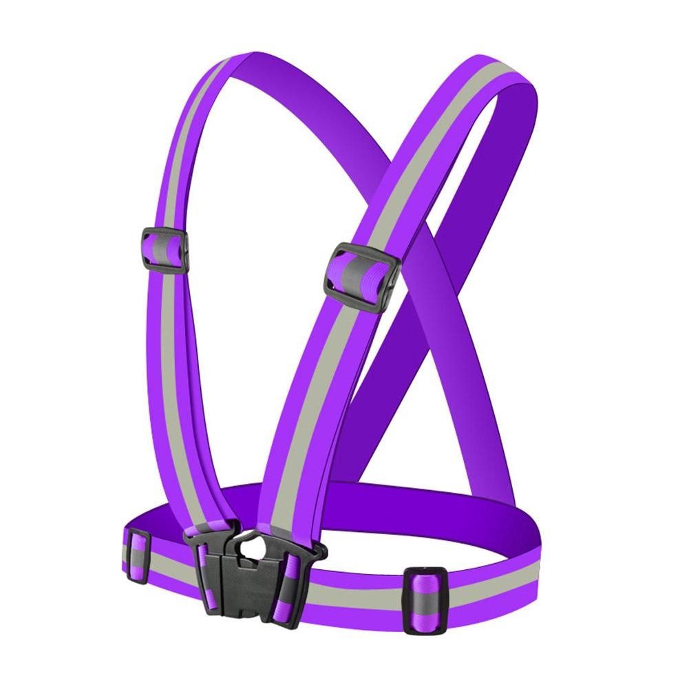 High Visibility Reflective Vest Reflective Straps Night Running Cycling Clothing Vest Adjustable Safety Vest Riding Equipment