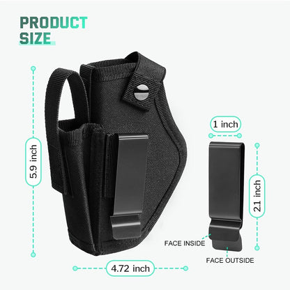 Coldre de Arma de Porte Velado Tático Pistola Ambidestro IWB OWB Universal