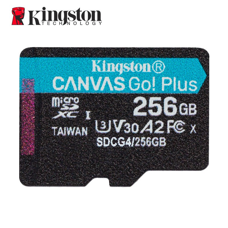 Cartão de Memória Kingston Até 200MB/S Micro SD TF 64GB 256GB 128GB 512GB 1TB Velocidade de Leitura Classe 10 U1 V30 A1 Flash para Eletrônicos
