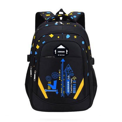 Bolsa de Ombro Infantil Padrão Geométrico Mochila Adolescente Menino Menina Fashion Mochila Escolar Impermeável ?
