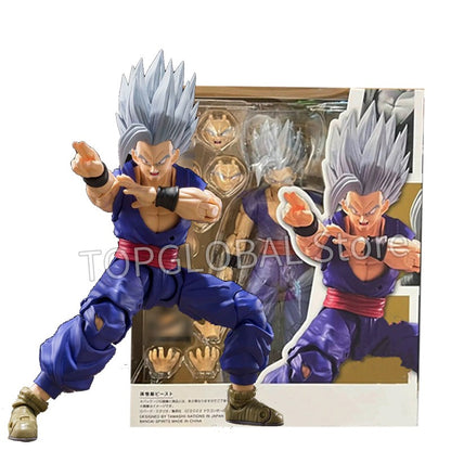Shf Dragon Ball Son Gohan Besta Action Figure PVC Boneco Colecionável Articulado Anime Super Saiyajin Gohan Modelo Brinquedo de Presente 17cm