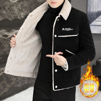 2023 Winter Men's Woolen Jacket Plus Velvet Padded Warm Trench Coat Fashion Casual Business Streetwear Overcoat Men Clothing