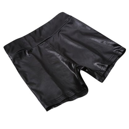 Women Faux Leather Shorts High Waist Push Up Black Short Joggers Sports Fitness Womens Sexy Slim Shorts Spodenki Damskie New