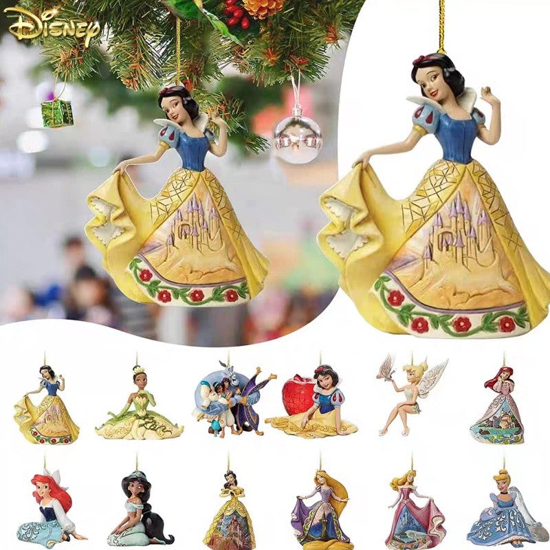 Decoração de Árvore de Natal, Arranjo de Festa de Fim de Ano, Artesanato Infantil de Natal, Brinquedo Infantil de Venda Quente Boneca Princesa Disney Pingente Ornamento Presente
