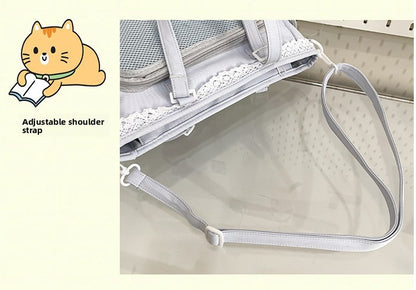 New Japanese Style Transparent Crossbody Bag Cute Candy Color Commuting Shoulder Bag for Girls Simple and Casual Texture Ita Bag