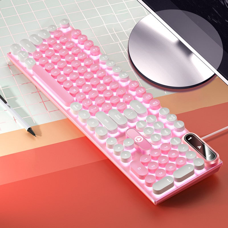 Teclado USB com Fio para Escritório, Digitação Silenciosa, Design Ergonômico para Casa/Negócios/Computador de Mesa, Compatível com PC/Notebook