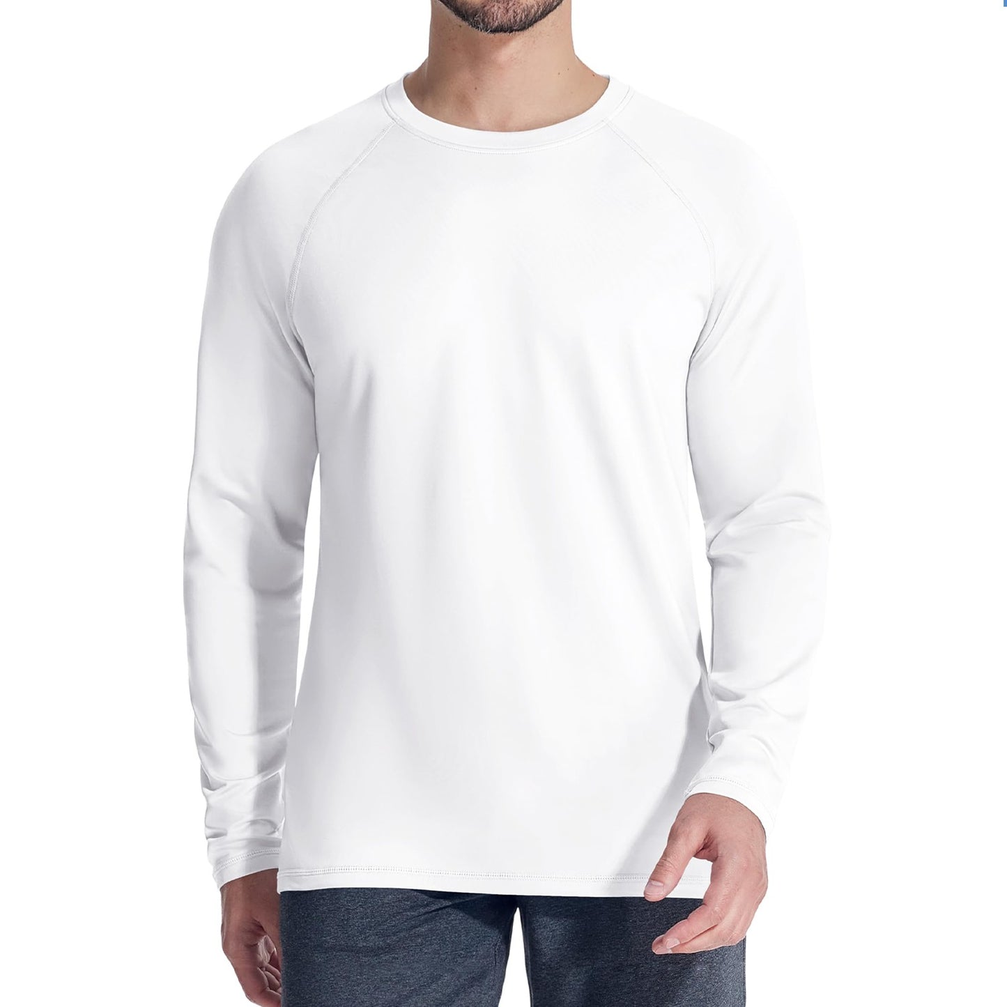 TACVASEN Fleece Lined T-shirts Mens Thermal Long Sleeve T Shirts Winter Autumn Athletic Workout Base Layer Pullover Tops Male