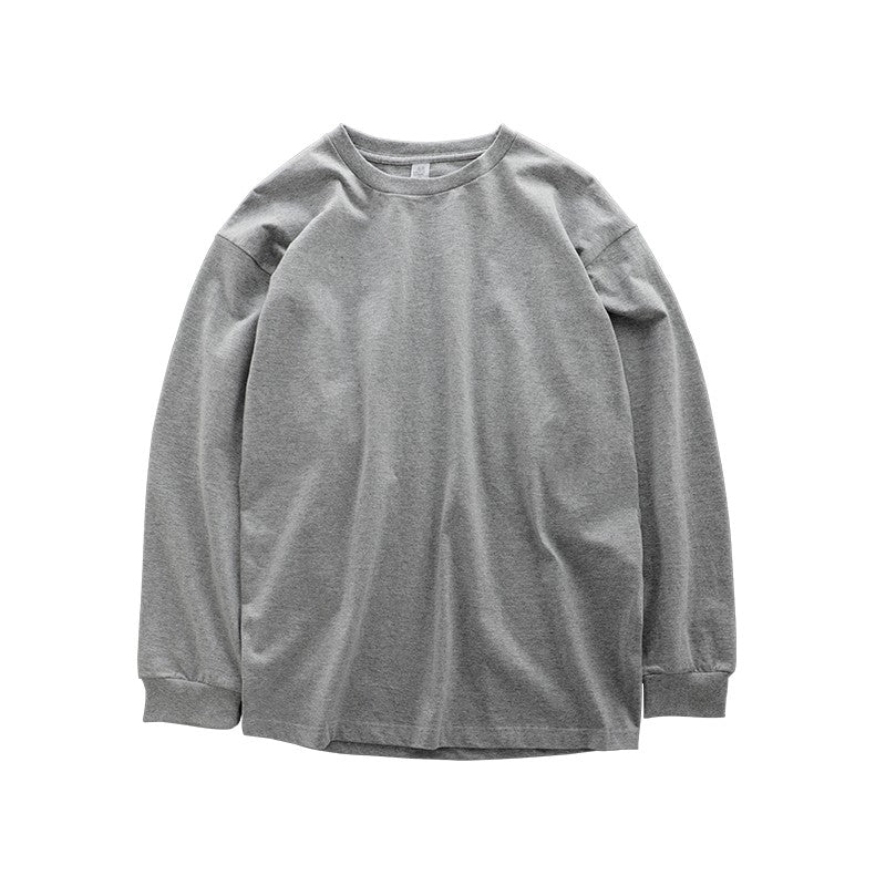 Dukeen 280g Heavyweight Long-Sleeved T-Shirt for Men 100% Cotton Shirts Oversized Solid Color Tops Plain Tees Men's Clothing