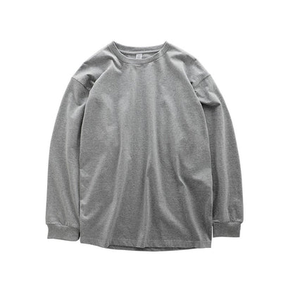 Dukeen 280g Heavyweight Long-Sleeved T-Shirt for Men 100% Cotton Shirts Oversized Solid Color Tops Plain Tees Men's Clothing