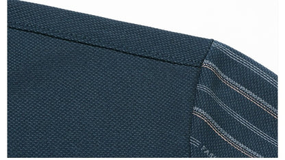 High quality brand long sleeve men's polo shirt autumn new style fashionable flip collar striped personalized top casual T-shirt