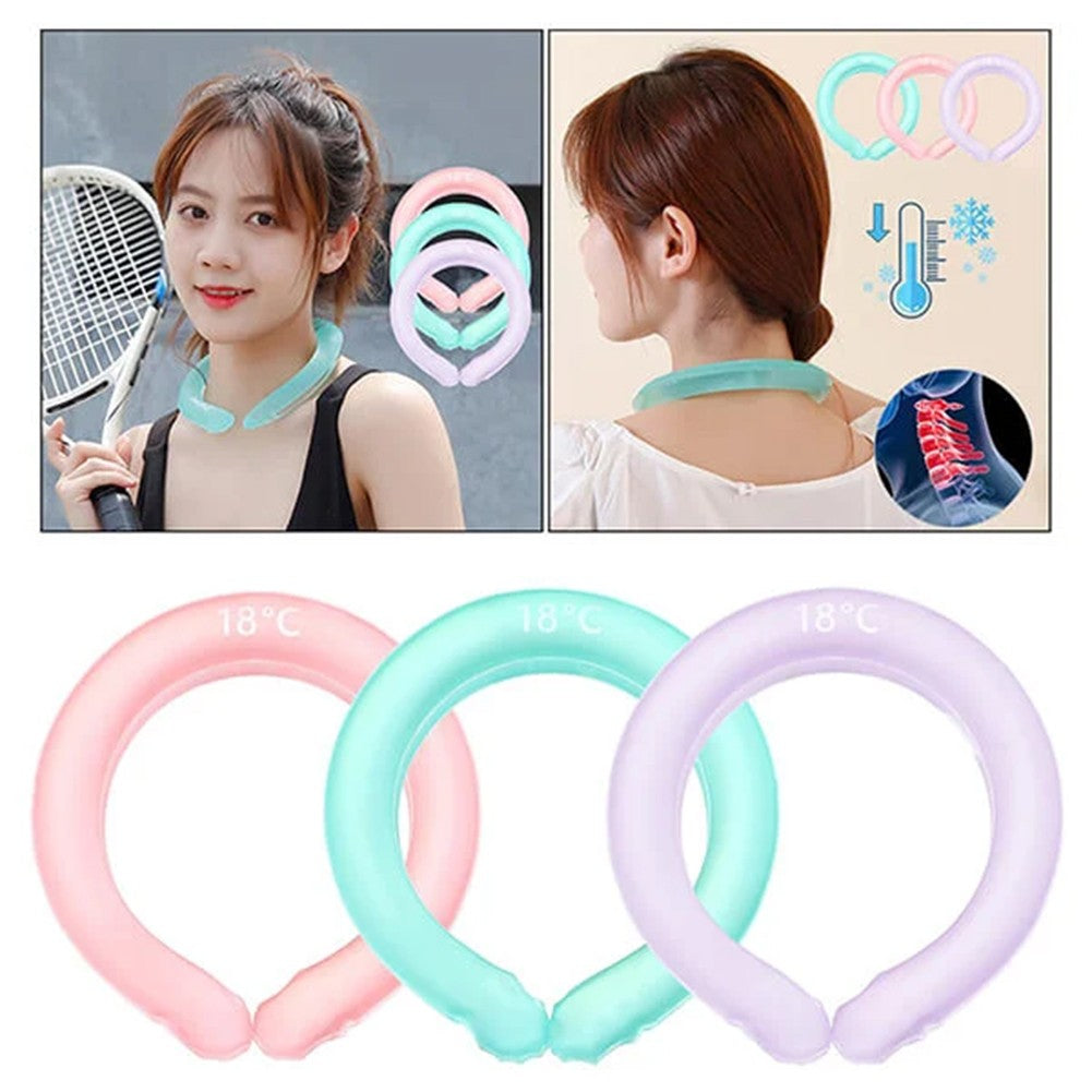 Summer Cooling Neckband Reusable Portable Outdoor Sports Icy Neck Cooler for Men Women
