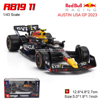 Bburago 1:43 F1 Aston Martin Aramco F1 Team AMR23 2023 #14 Alonso #18 Stroll Carro de Liga Metálica Modelo Fundido Colecionável