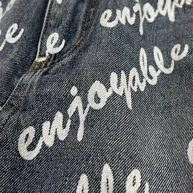 Female Sexy Vintage Letter High Waist A-line Skirt Summer All-match Fashionable Slim Buttons Zipper Denim Short Skirt Women