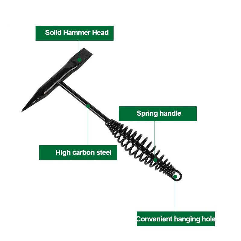 Martelo para Escória de Solda de Aço Carbono, Martelo de Eletricista, Martelo de Limpeza de Solda com Cabo de Mola, Ferramenta de Desoxidação