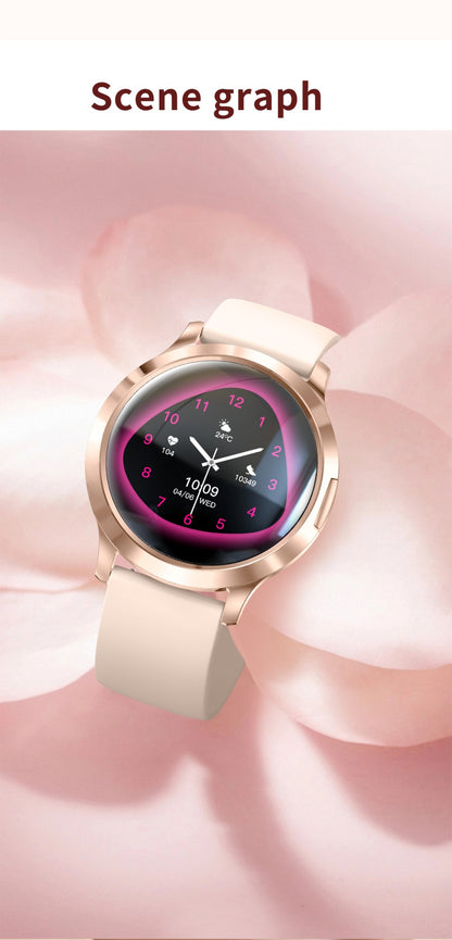 New Women Smart Watch 1.32"AMOLED Full Touch Screen Bluetooth Call Blood Pressure IP68 Waterproof NFC 7.3mm Ultra-thin bracelet