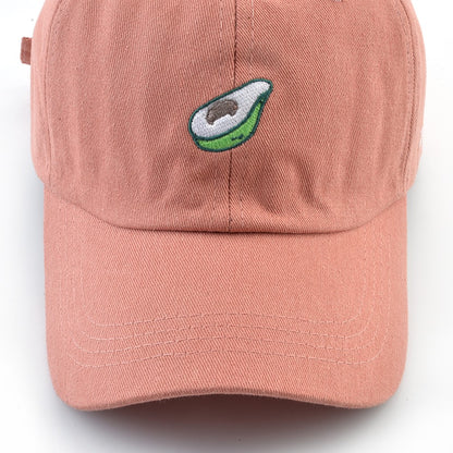 Fashion Baseball Cap With Avocado Embroidery Unisex Baseball Hats For Men Women Four Seasons Snapback Golf Dad Hats Cotton Bones