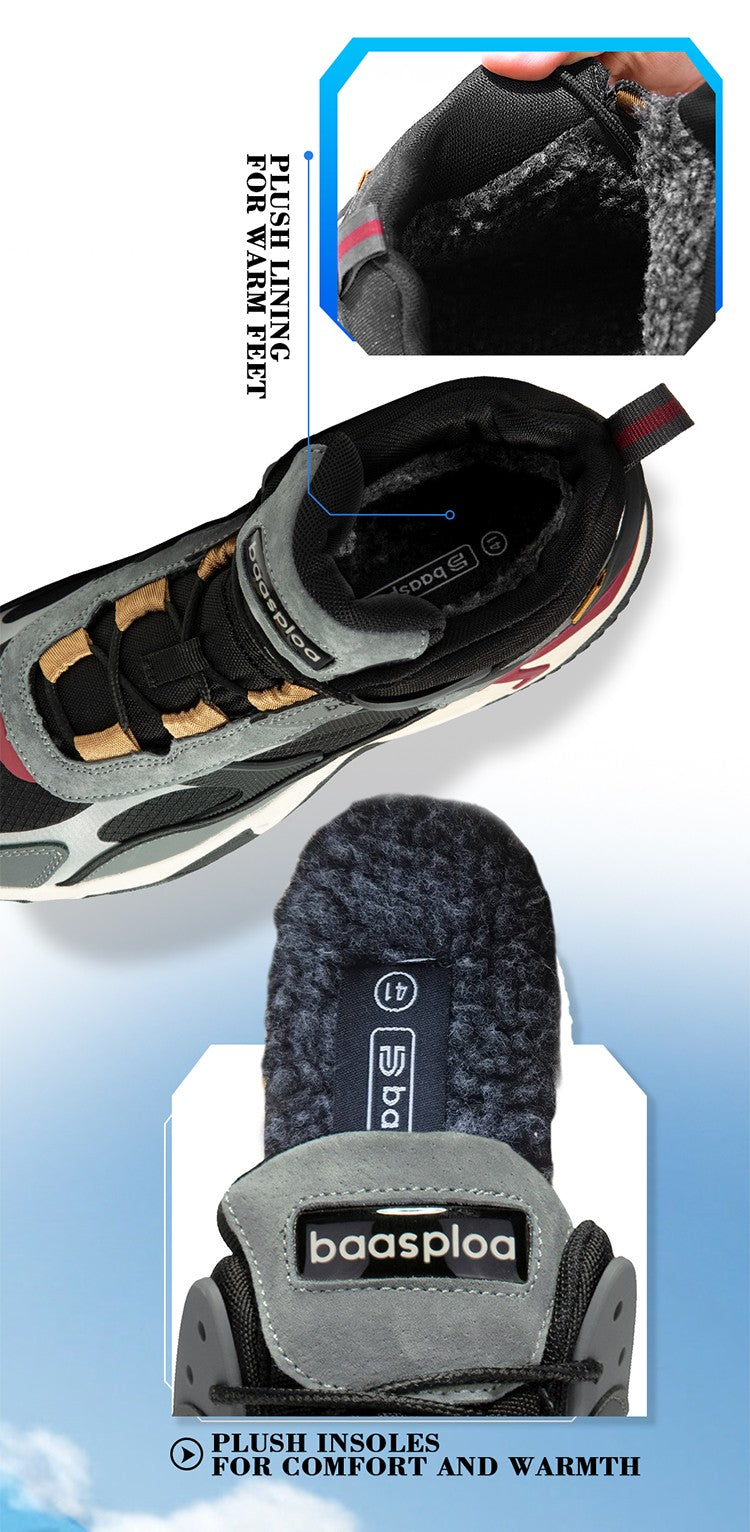 Baasploa New Men's Shoes Outdoors Walking Sneakers Waterproof Shoes Comfort Tenis for Men Non-Slip